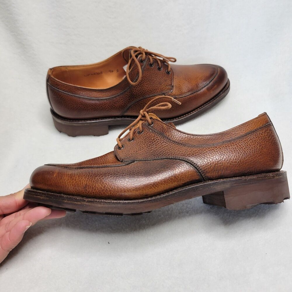 Polo Ralph Lauren Crockett Jones Ridgeway Lug Sole Leather Shoes Bench Made 9.5